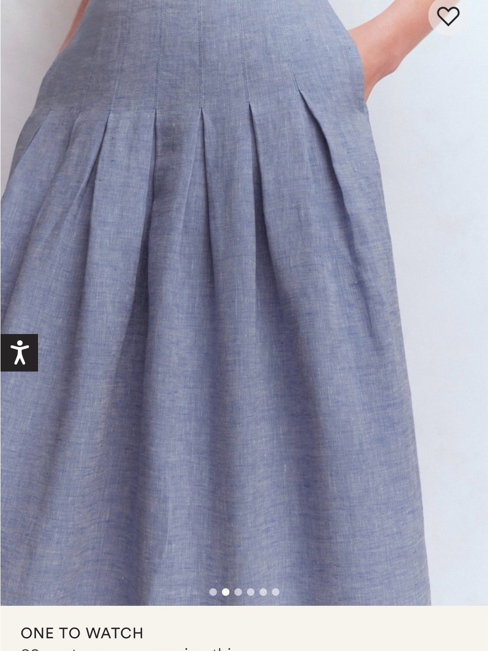Boden Blue Pleated Maxi Skirt - Picture 4 of 8